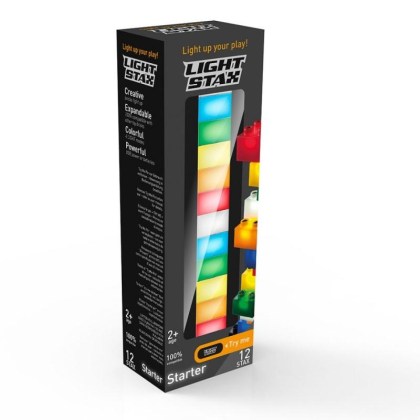 Light Stax Starter 12 τεμ - Τουβλάκια Τύπου LEGO που φωτίζουν